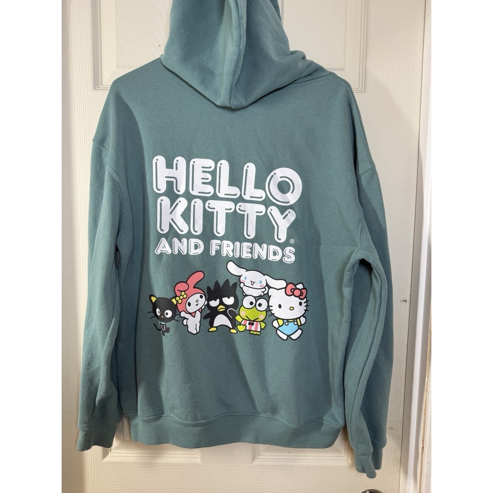 Hello Kitty And Friends Zip Hoodie Sanrio Graphic Hooded Sweatshirt Women M